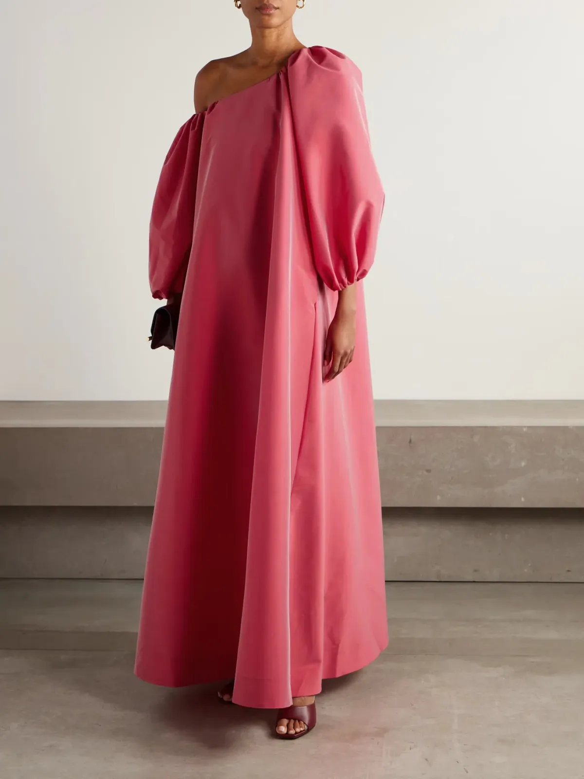 Nathalie off-the-shoulder taffeta gown - Image 1