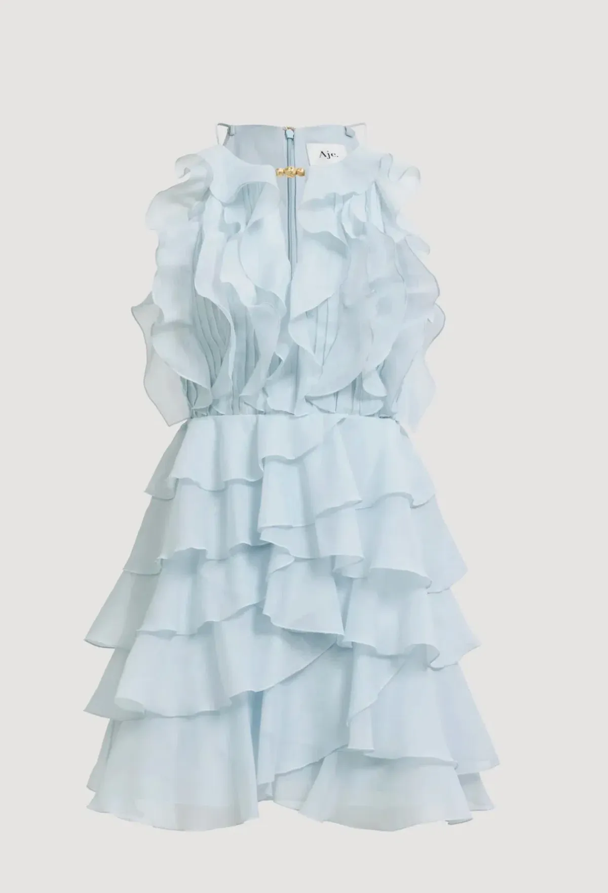 Aje Cleo Mini Dress Silver Blue size 8 - Image 1