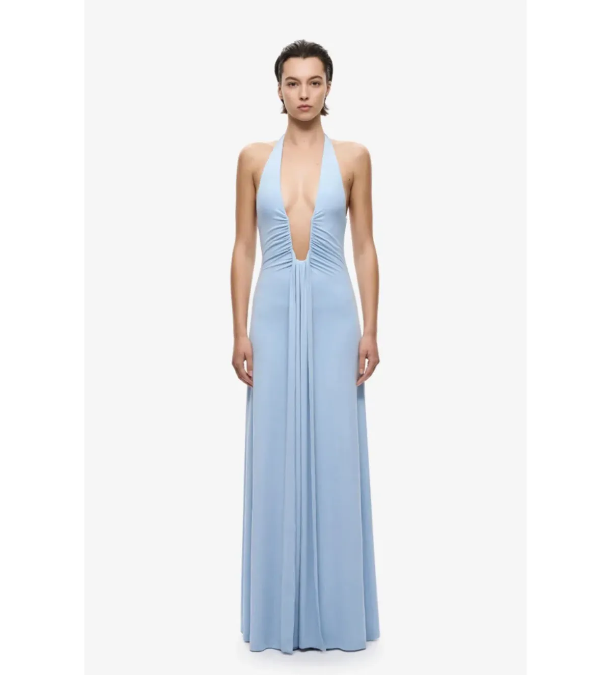 Misha Jennifer Cupro Maxi Dress in Cornflower Blue Size S/AU8 - Image 1