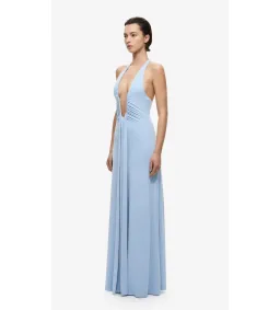 Misha Jennifer Cupro Maxi Dress in Cornflower Blue Size L/AU12 for rent on The Volte - image 2