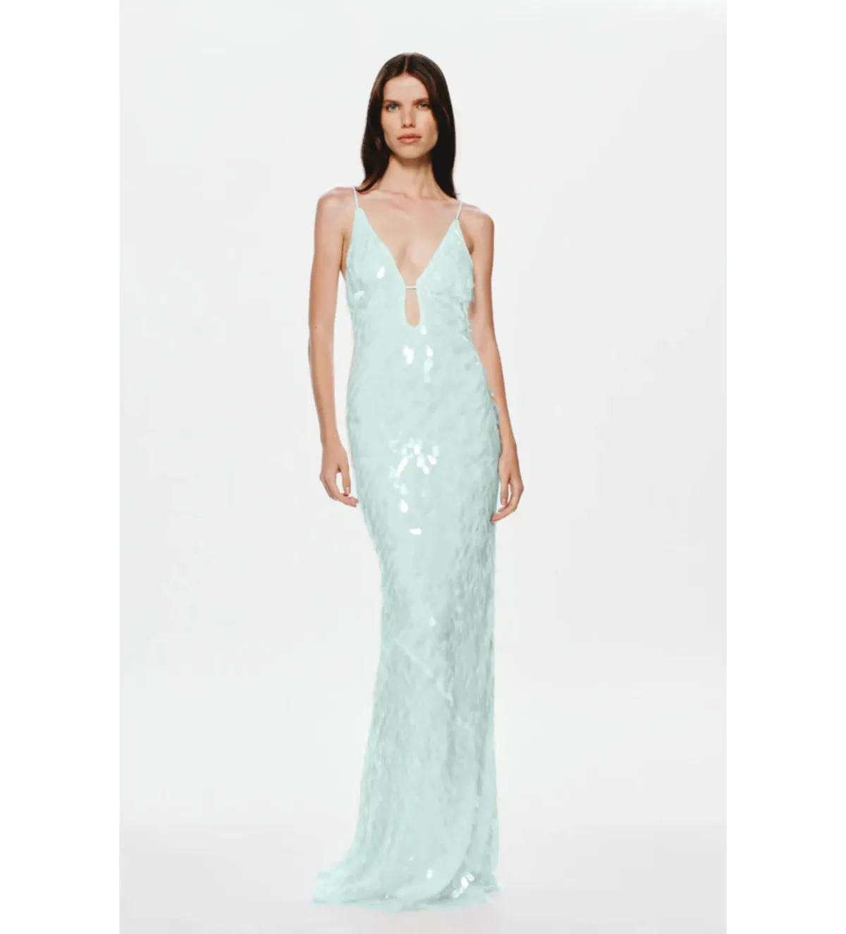Misha Sapphire Sequin Maxi Dress in Mint Size S/AU8 - Image 1