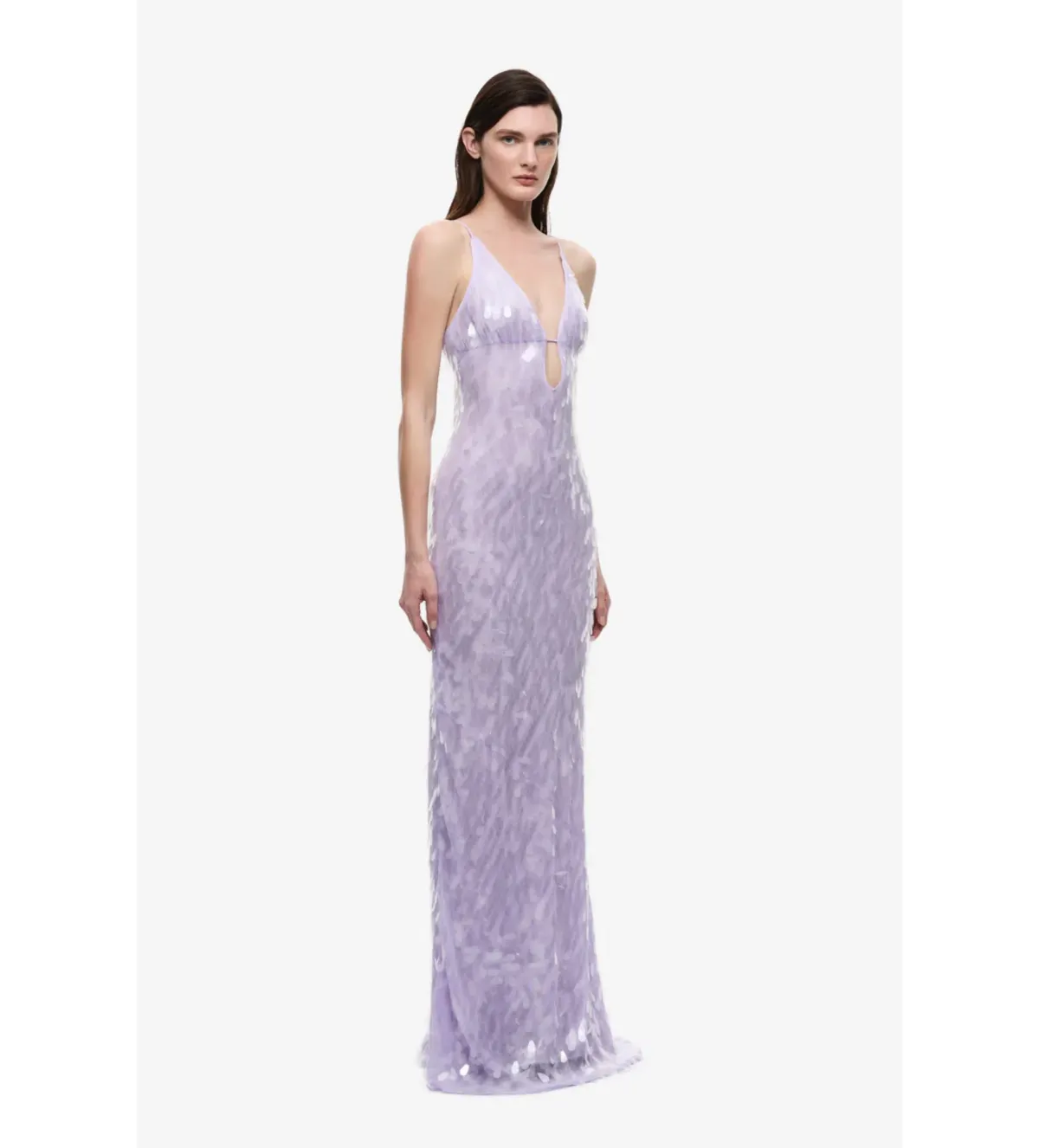 Misha Sapphire Sequin Maxi Dress in Lilac Size L/AU12 - Image 2