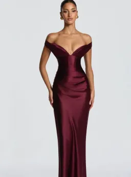 Babyboo Fashion Aurelia Maxi Dress Cherry Lacquer 8 for rent on The Volte - image 1