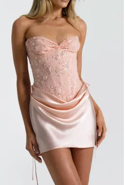 natalie rolt, Verity corset & Evelyn mini, size 6, pink for rent on The Volte - image 2