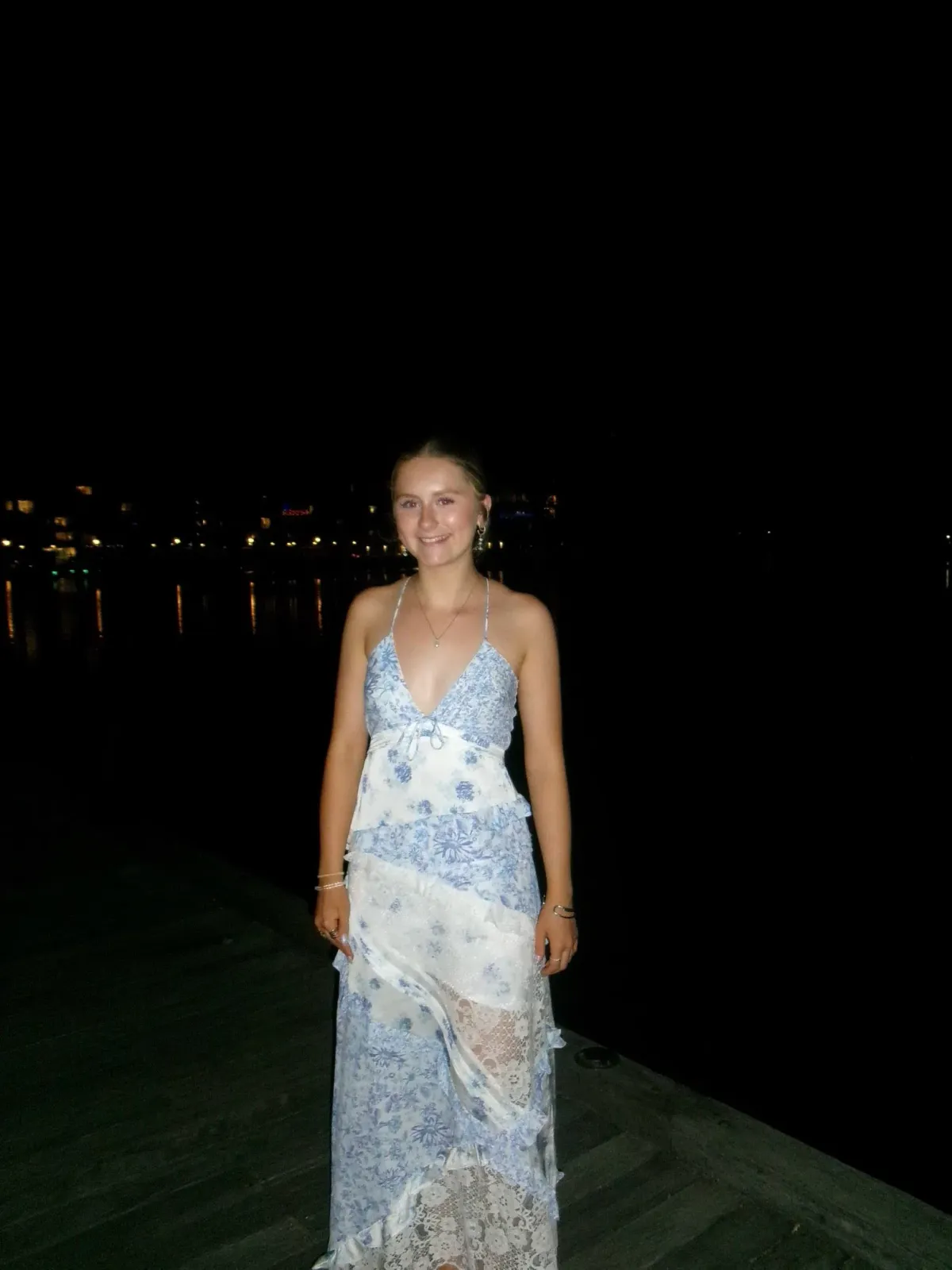 For Love and Lemons Rosalyn Maxi in Blue XS - Image 1