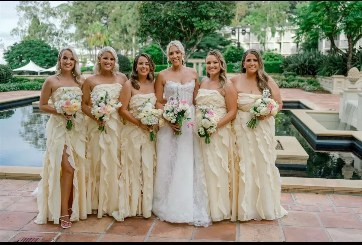 AJE ALLAIRIE GOWN IN BUTTER YELLOW SIZE AU6 - Image 3