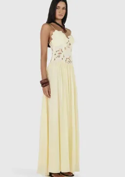 Hansen and Gretel Stephanie Maxi Dress in Butter Size 6 for rent on The Volte - image 3
