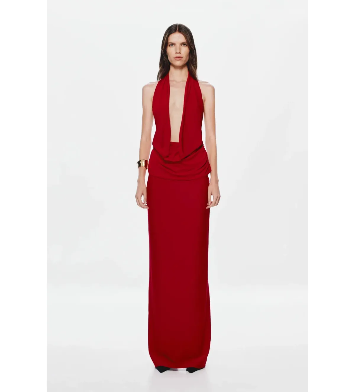Misha Vanessa Jersey Maxi Dress in Cherry Size M/AU10 - Image 1