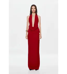 Misha Vanessa Jersey Maxi Dress in Cherry Size M/AU10 for rent on The Volte - image 1