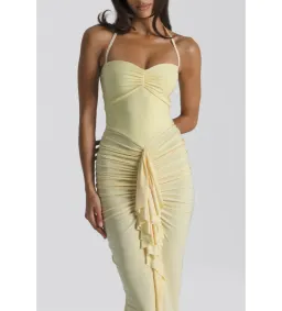 Natalie Rolt Shontae Gown in Lemon Size 2/AU10 for rent on The Volte - image 2