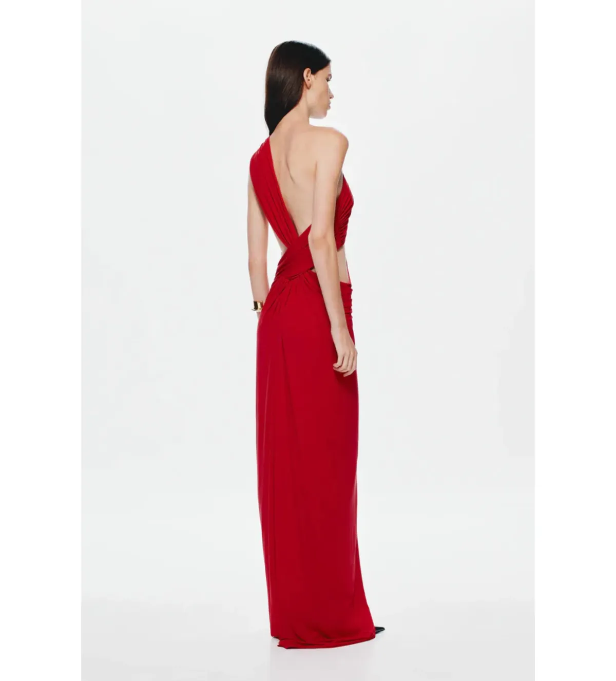 Misha Solstice Cupro Dress in Cherry Red Size L/AU12 - Image 2