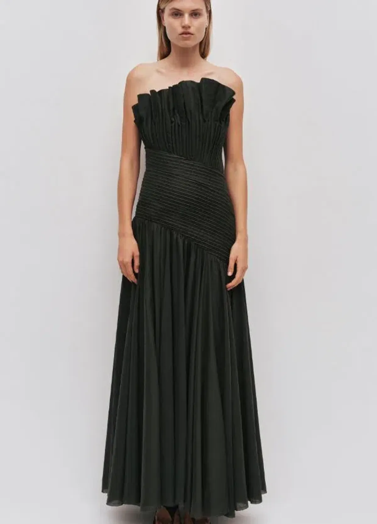 Aje Aquiline Gown in Hunter Green Size 12 - Image 4