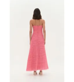 Aje Soundscape Maxi Dress in Guava Pink Size AU8 for rent on The Volte - image 3