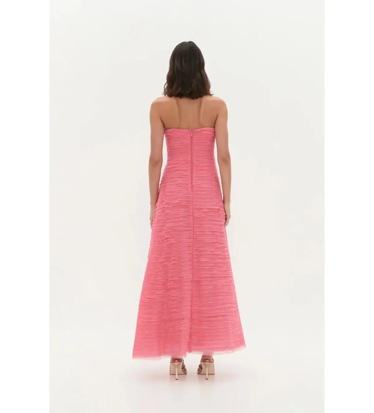 Aje Soundscape Maxi Dress in Guava Pink Size AU10 - Image 3