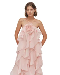 Aje Pandorea Layered Maxi Dress Pastel Pink Size 12 for rent on The Volte - image 3