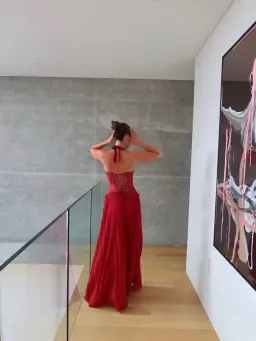 Fenity Gaia Dress in Red Size S for rent on The Volte - image 2