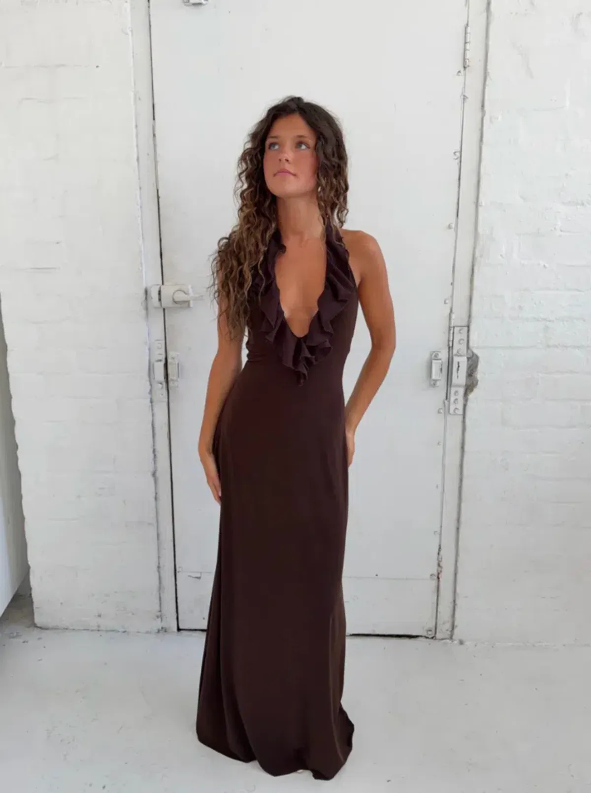 La Marie, VANESSA DRESS, Maxi, Brown, Size XS/S - Image 2