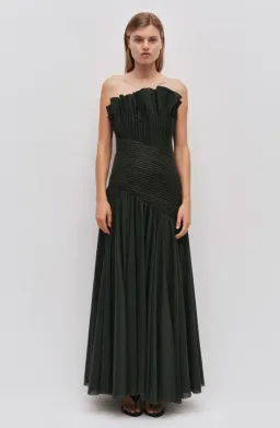 AQUILINE GOWN | HUNTER GREEN - SIZE 6 for rent on The Volte - image 2