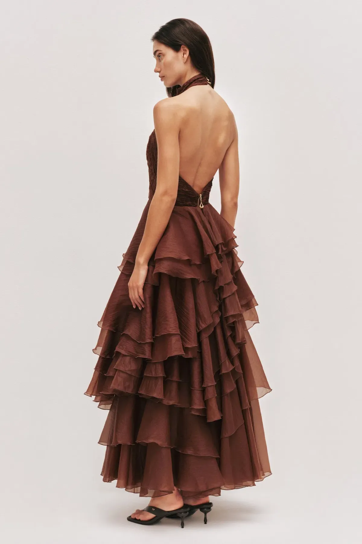 Aje Fayette Maxi Gown in Dark Chocolate Brown Size 6 - Image 3