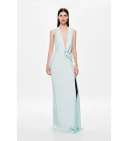 Misha The Harlow Satin Dress in Ice Blue Size XS/AU6 for rent on The Volte - image 1