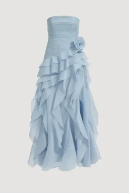 Aje Canyon Maxi Gown in Cloud Blue Size 8 for rent on The Volte - image 4