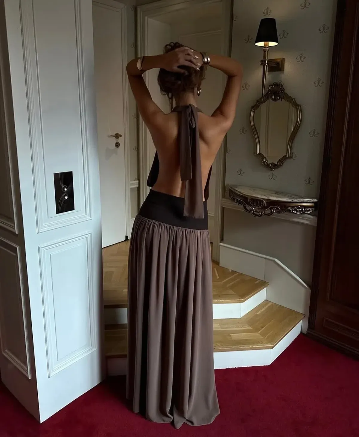 Fenity Ophelia Dress in Brown Size S - Image 1