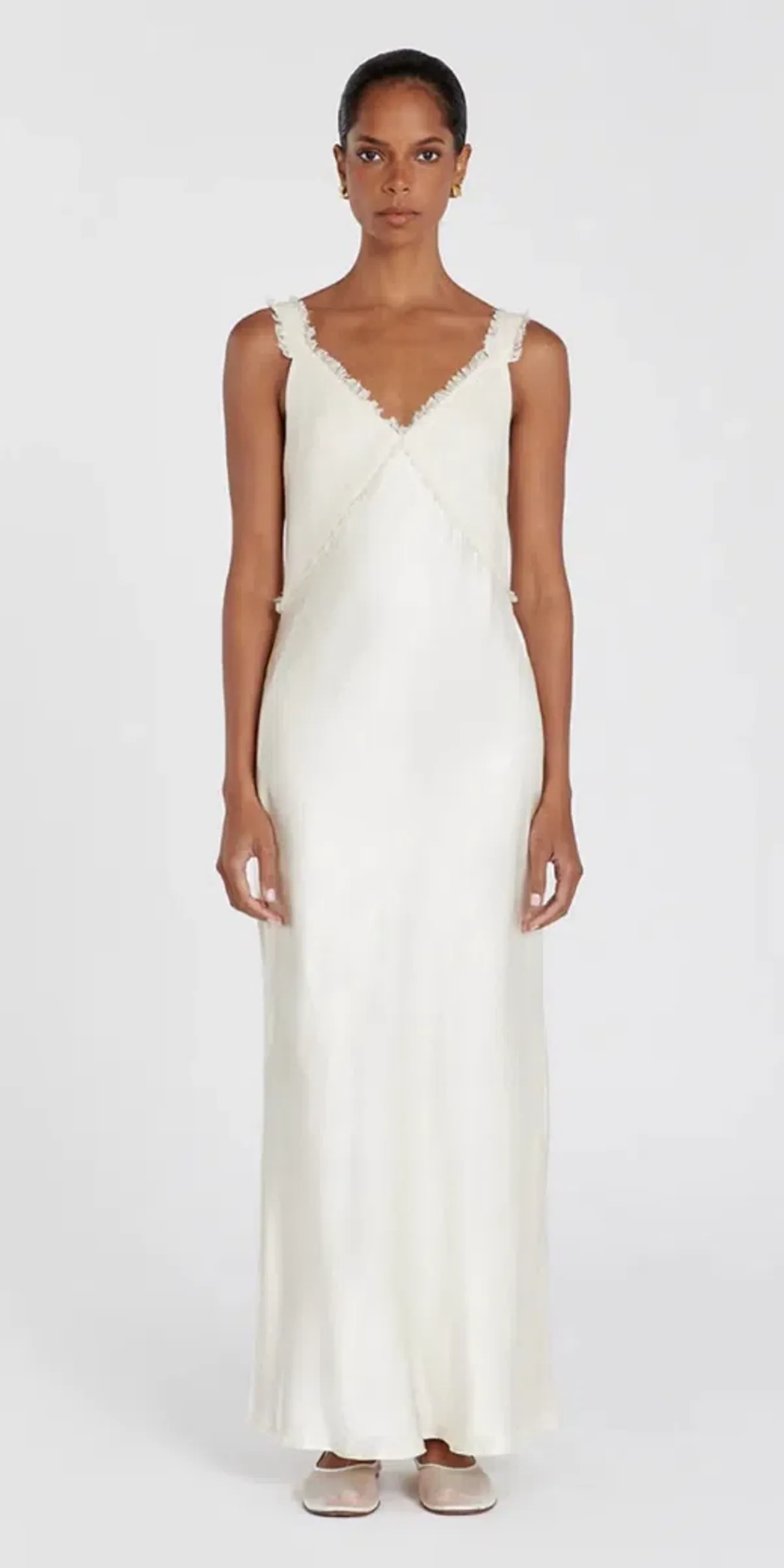 The Elias Satin Linen Dress - Image 1