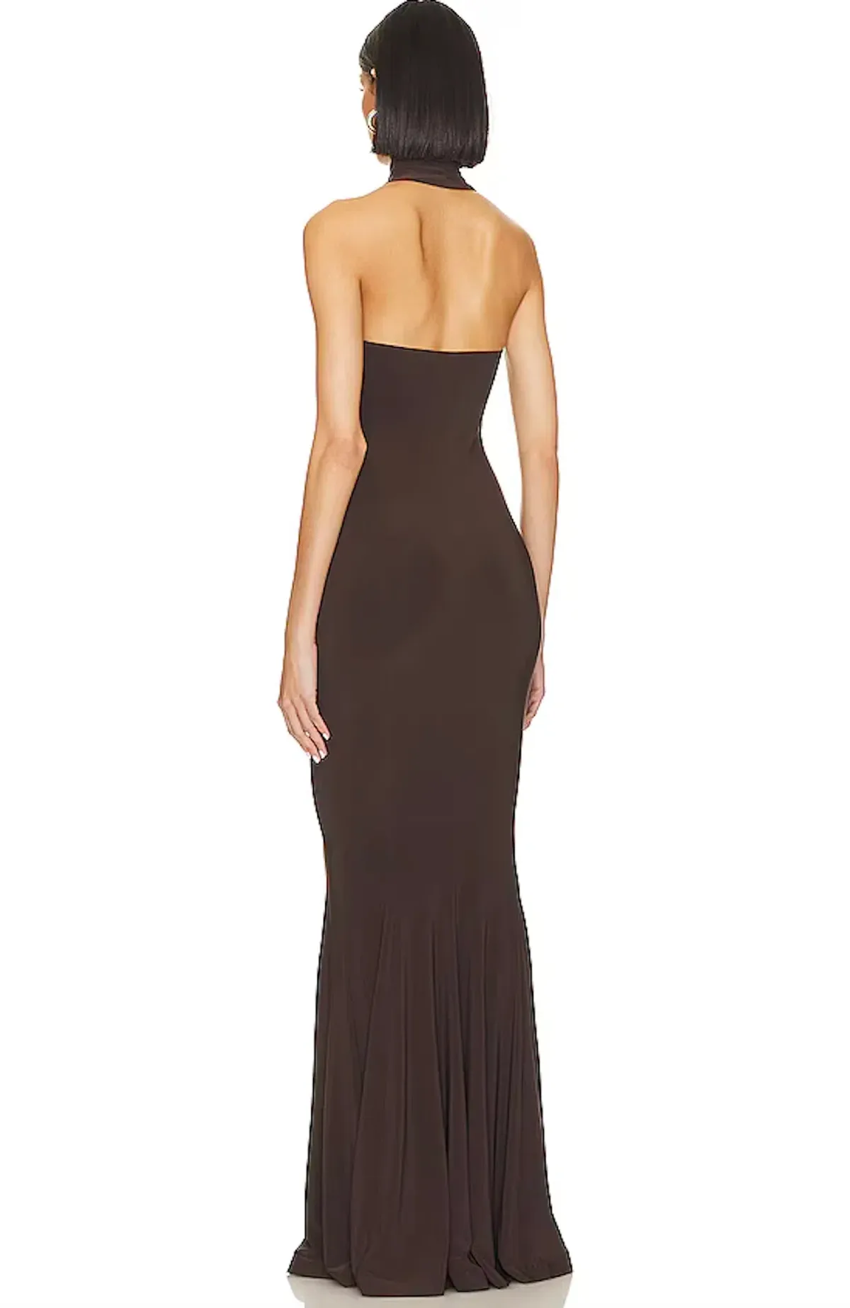 Norma Kamali Halter Turtle Fishtail Gown - Image 3