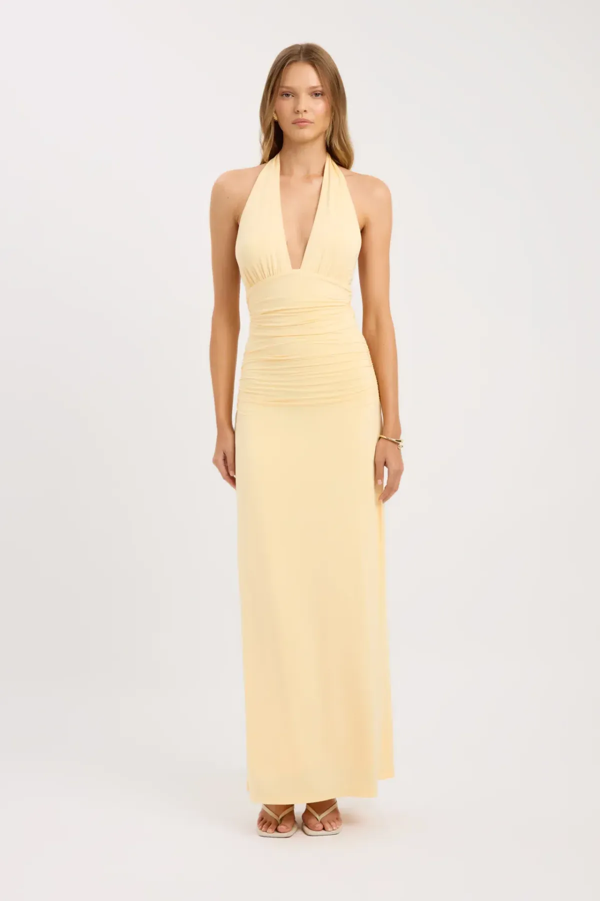 Kookai Leni Maxi Dress in Butter Popcorn size 12 - Image 1