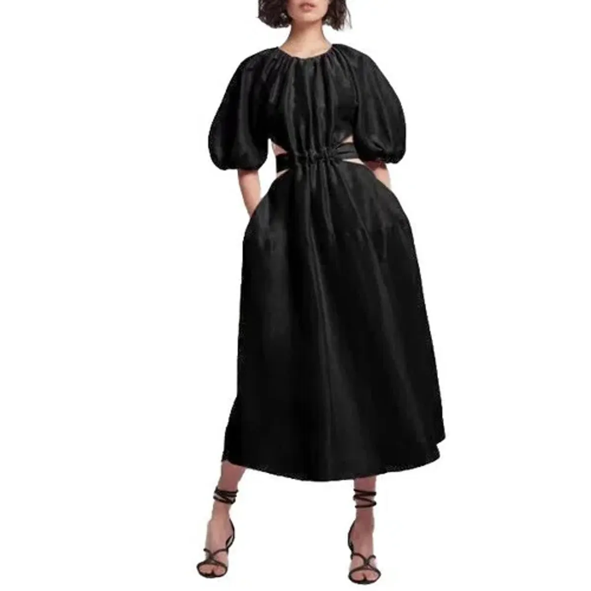 Aje Dress Mimosa Black Midi | Size AU 8 - Image 1