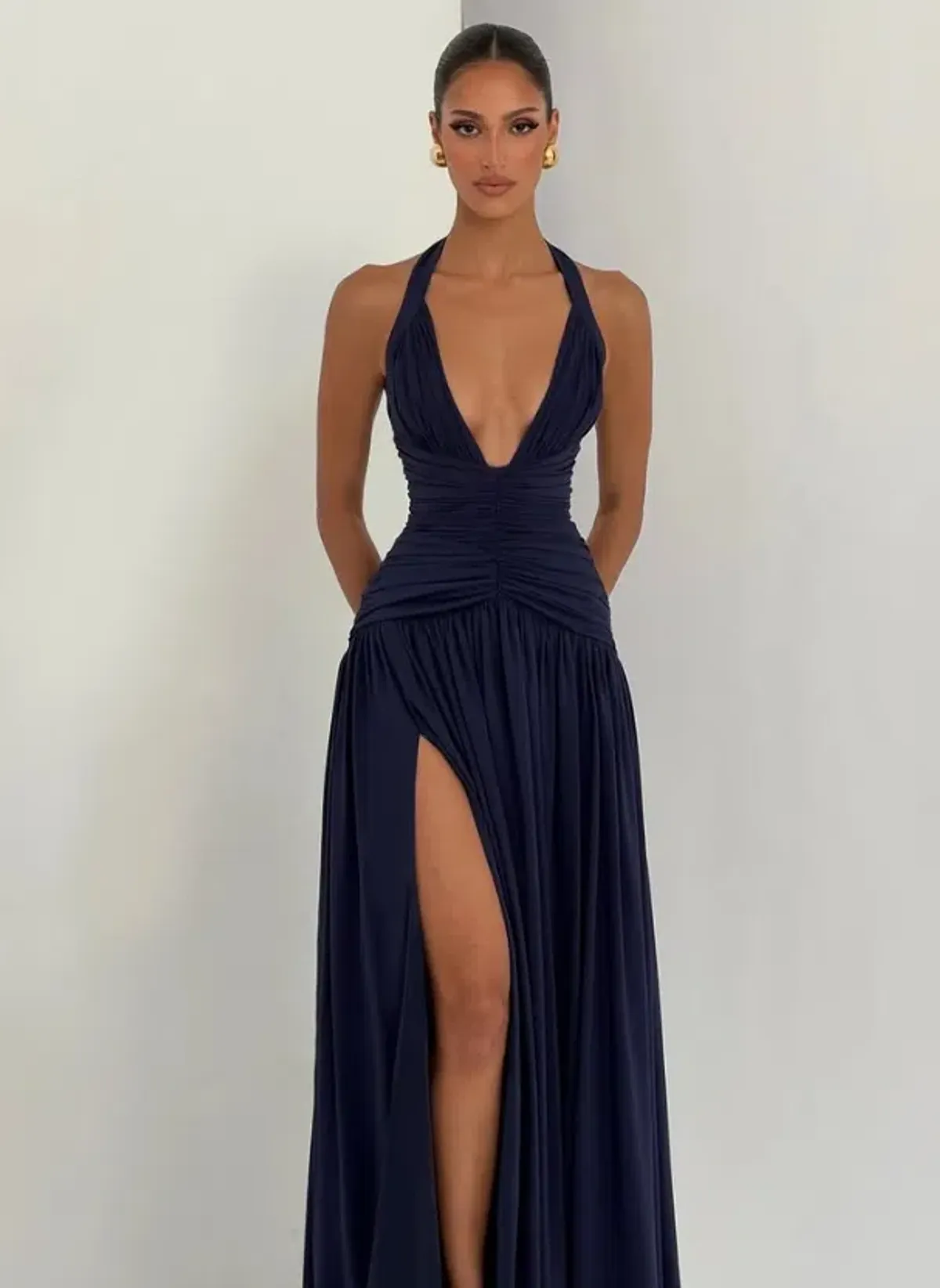 Babyboo Fashion Amaris Maxi Dress Navy 8 - Image 1