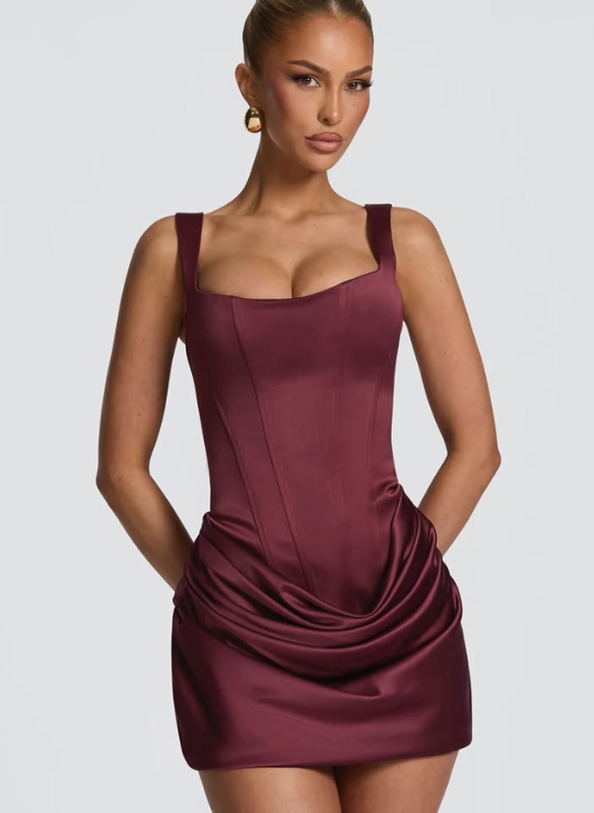 Babyboo Fashion Imogen Mini Dress Cherry Lacquer 6 - Image 1