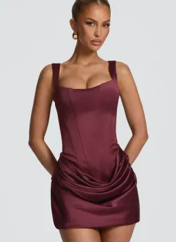 Babyboo Fashion Imogen Mini Dress Cherry Lacquer 6 for rent on The Volte - image 1