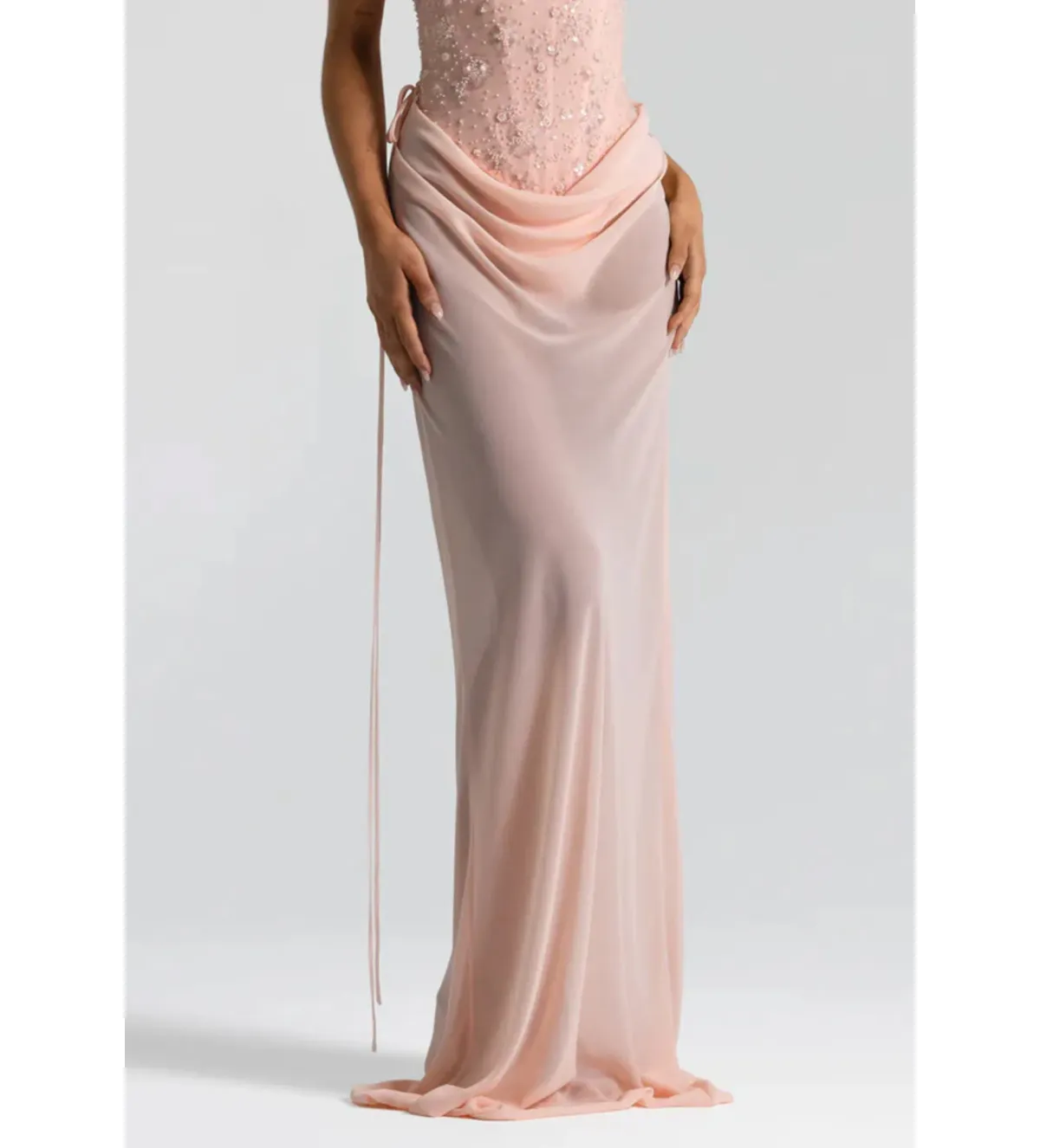 Natalie Rolt Allira Maxi Skirt in Baby Pink Size 2/AU10 - Image 1