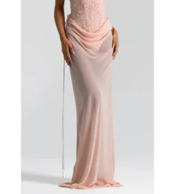 Natalie Rolt Allira Maxi Skirt in Baby Pink Size 2/AU10 for rent on The Volte - image 1