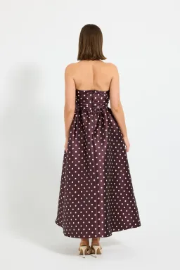 Pasduchas Alistair Strapless Polka Dot Midi Dress 10 for rent on The Volte - image 2