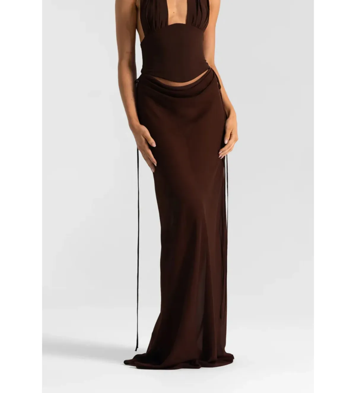 Natalie Rolt Allira Maxi Skirt in Espresso Size 2/AU10 - Image 1