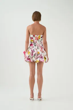 AJE VIOLETTE BUBBLE HEM MINI IN COLLAGE FLORAL SIZE 8 for rent on The Volte - image 3