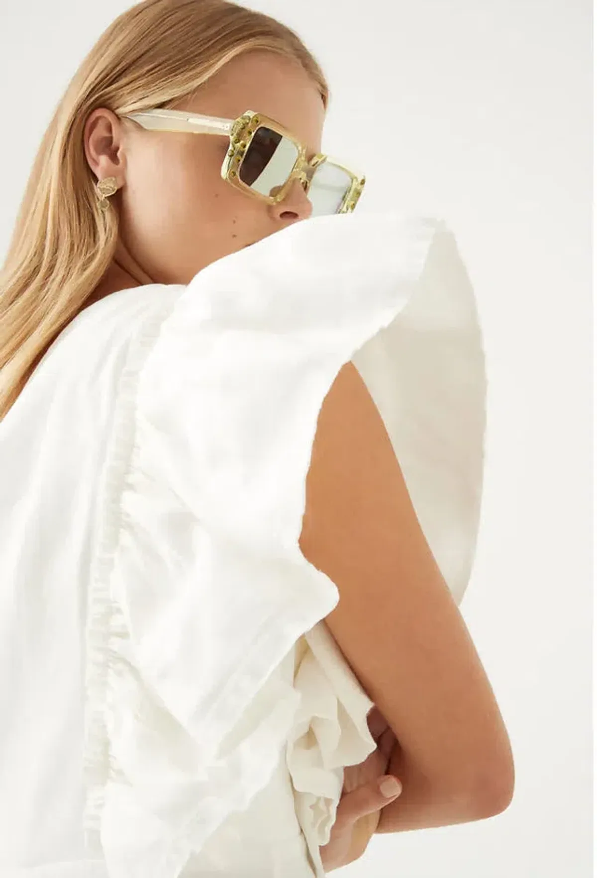 AJE BONJOUR ASYMMETRICAL MAXI DRESS IN IVORY SIZE 6 - Image 3