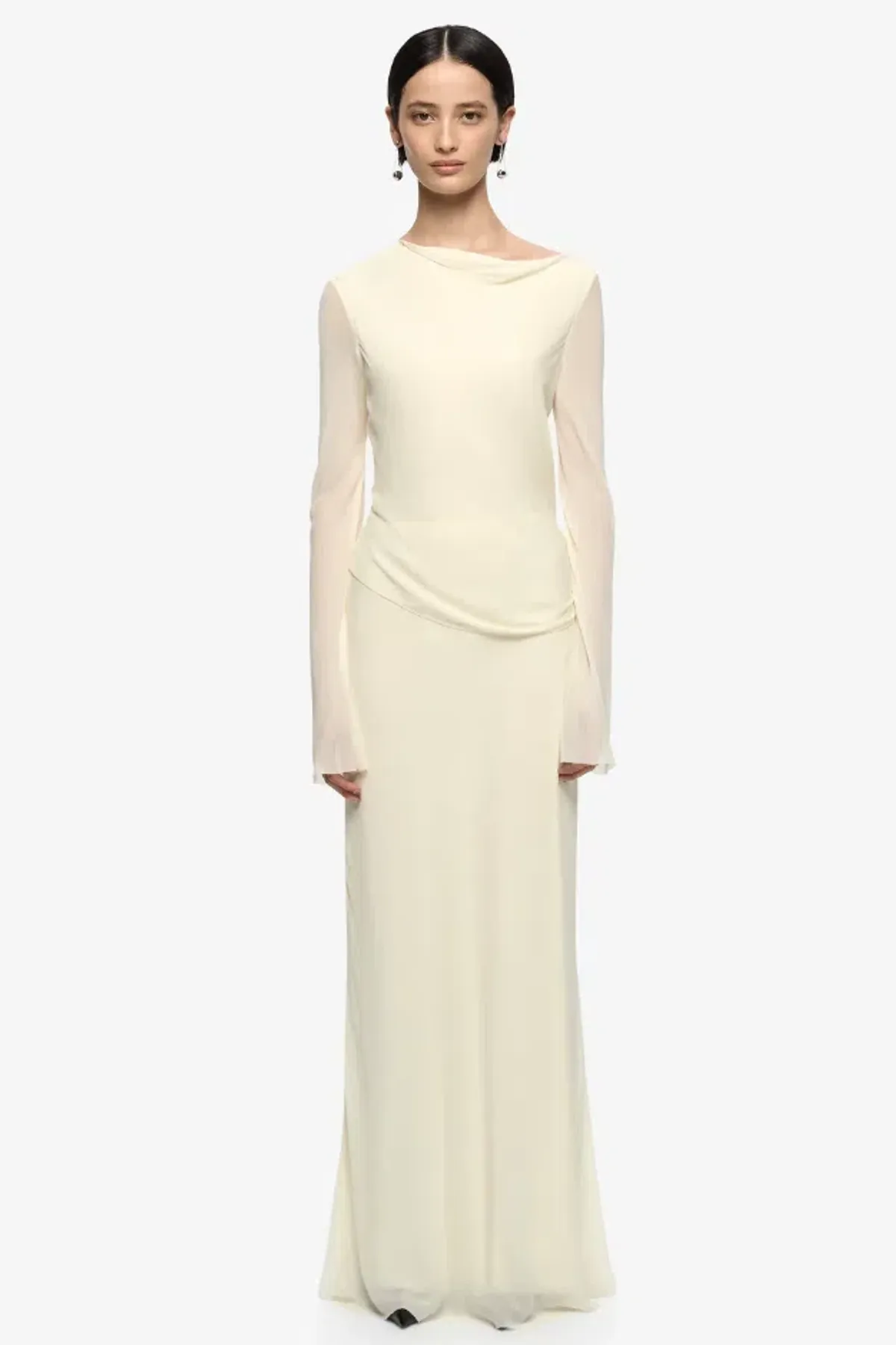 Bec & Bridge AMANDA LONG SLEEVE MAXI DRESS LEMON SORBET Size 6 - Image 1