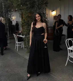 Aje Laurier Wave Maxi Dress black size 10 for rent on The Volte - image 1
