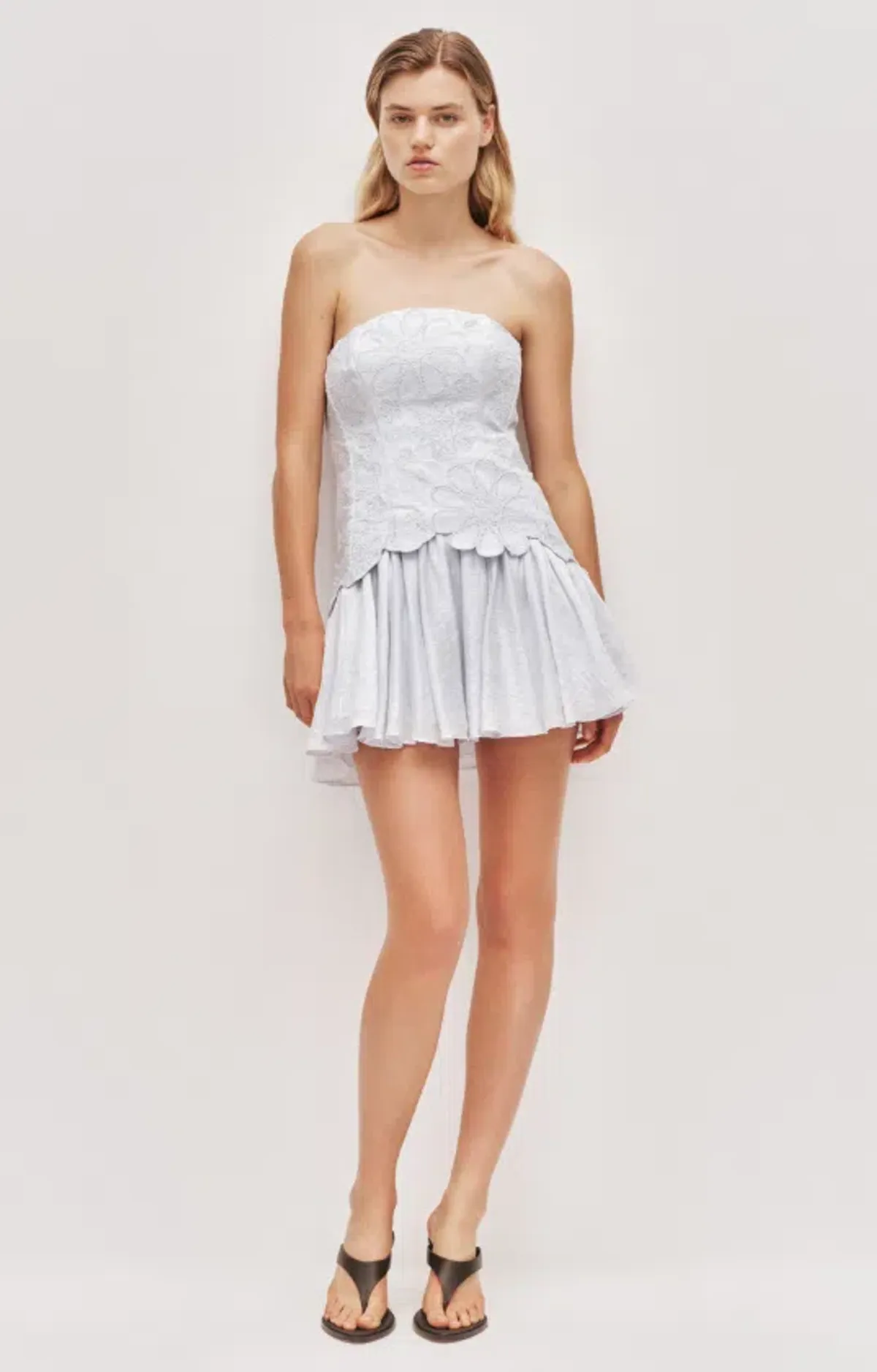 AJE Gia Embroidered Mini Dress Pastel blue Size 6 - Image 1