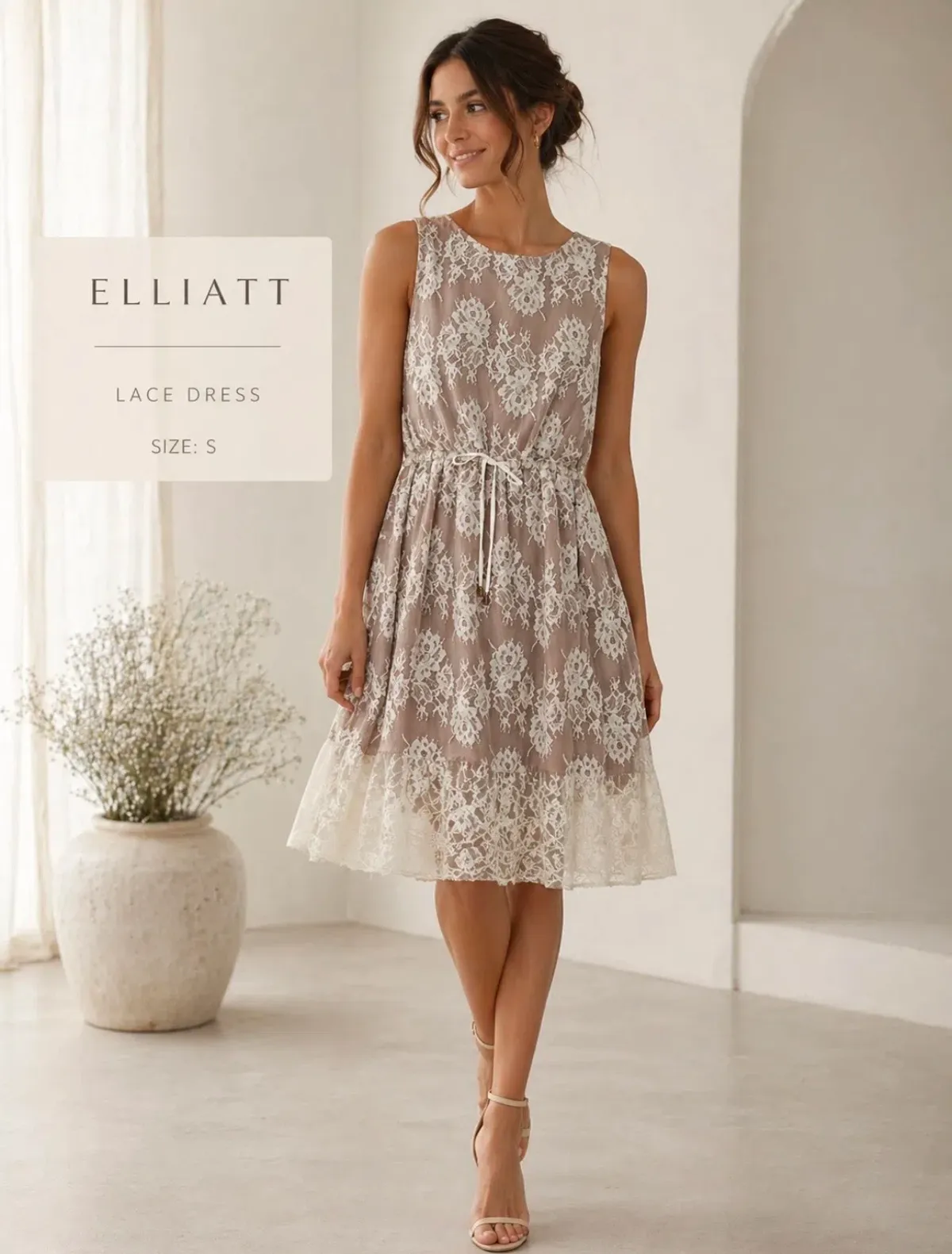 Elliatt Lace overlay Dress (Small) - Image 1