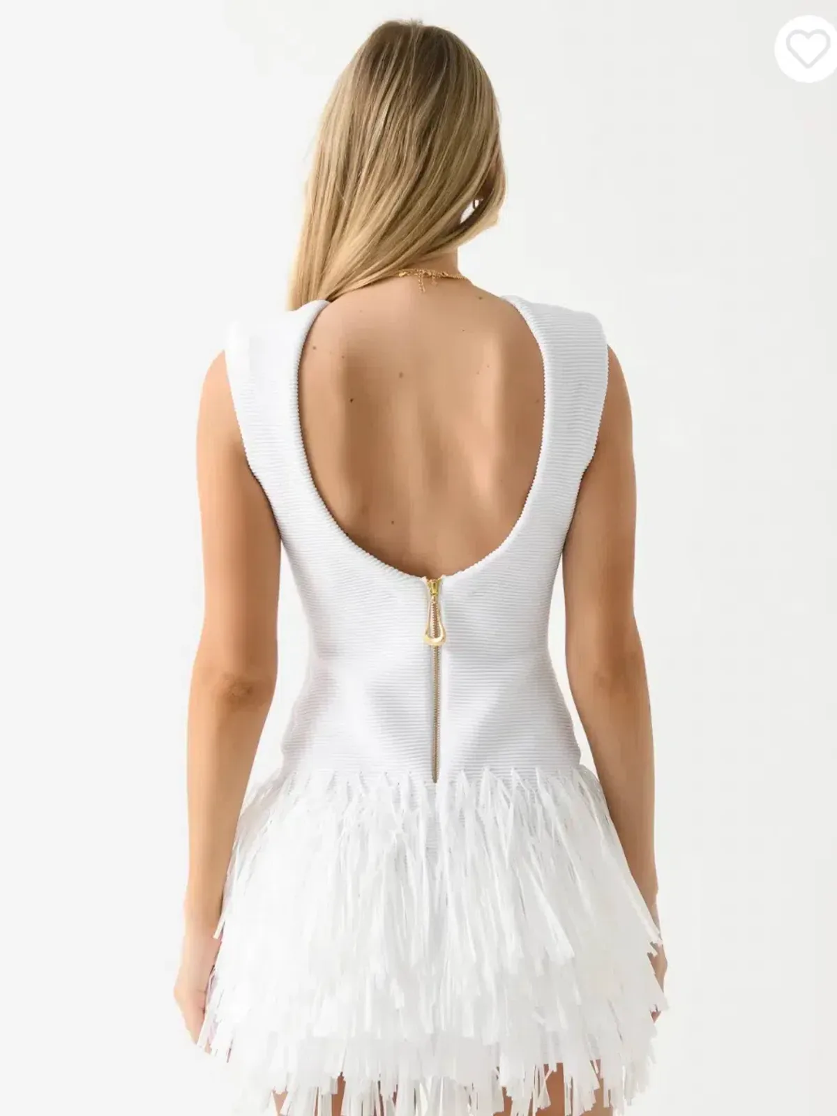Aje Rushes Raffia Knit Mini Dress white size M (10) - Image 7