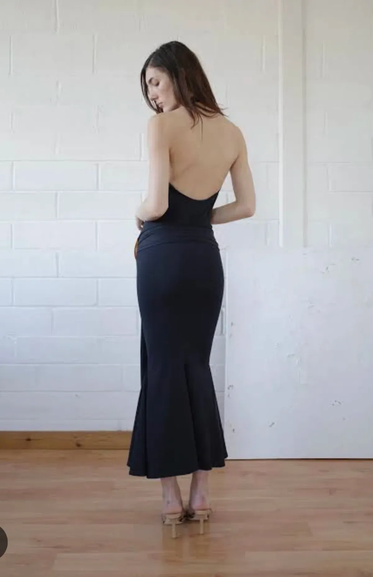 Conner Ives - Recycled Spandex Shell Belt Maxi Dress, Size M  - Image 3