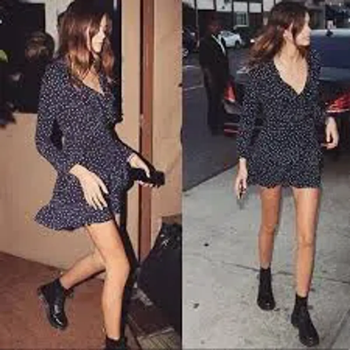 REALISATION PAR THE ALEXANDRA MINI DRESS NAVY STAR SIZE 12 - Image 4