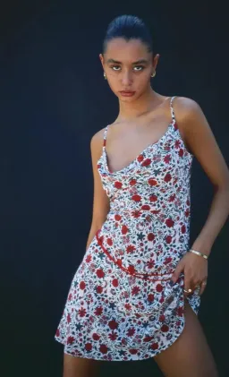 REALISATION PAR THE MONTAGUE MINI DRESS WHITE BATIK FLORAL SIZE 12 for rent on The Volte - image 1