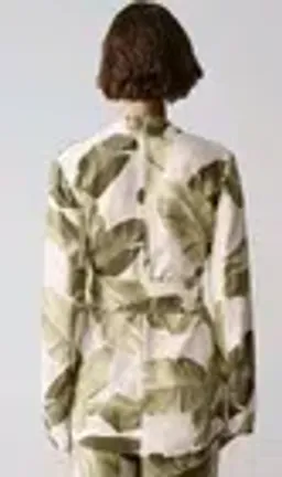 New TRENERY 2-Piece Suit, Palm Leaf Print Green & Pale Pink [10] Pants & Jacket 🩷 for rent on The Volte - image 4