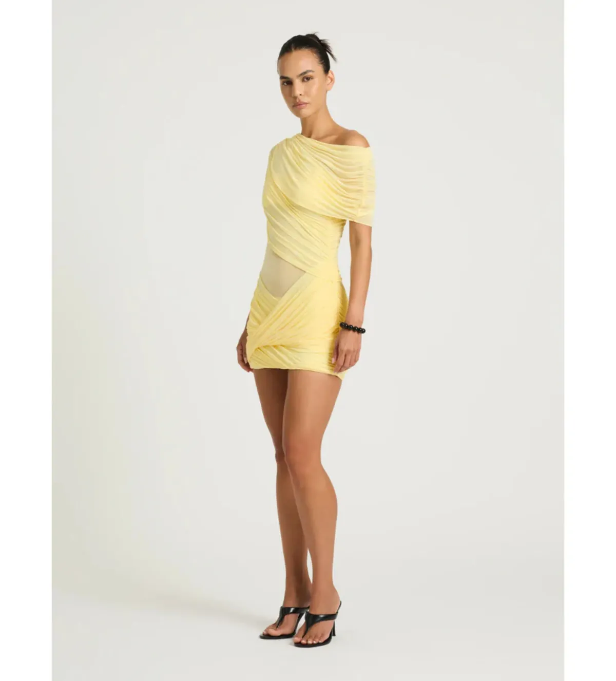 Benni Otto Mini Dress in Lemon Size AU6 - Image 2