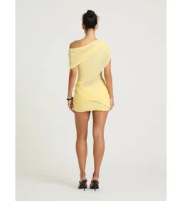 Benni Otto Mini Dress in Lemon Size AU8 for rent on The Volte - image 3